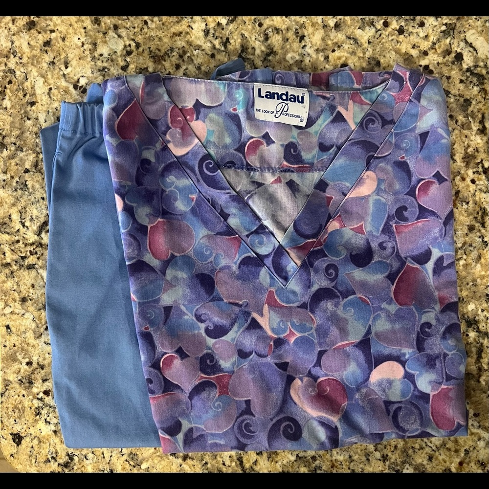 Landau, XS Top, XSP Petite Pant, Blue/Purple/Pink